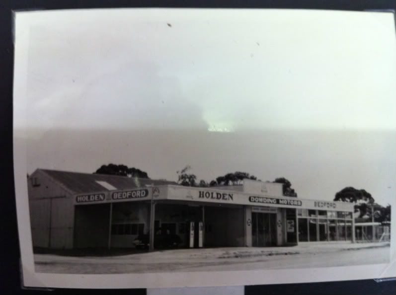 old Holden dealership.Kellerberin WA Vintage Caravans