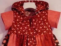 Chocolate Cherry Dots & Hearts Hooded Dress