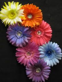 Large Gerber Daisy Hair Clips  Assorted Colors  *Shipping Included*