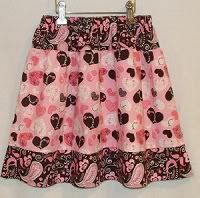Pink Chocolate Paisley Skirt