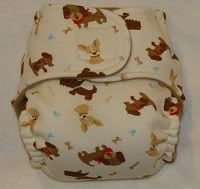 Puppies Turned &Topstitched Cloth Diaper