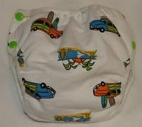Retro Surfing Cars Sidesnap Diaper Cover