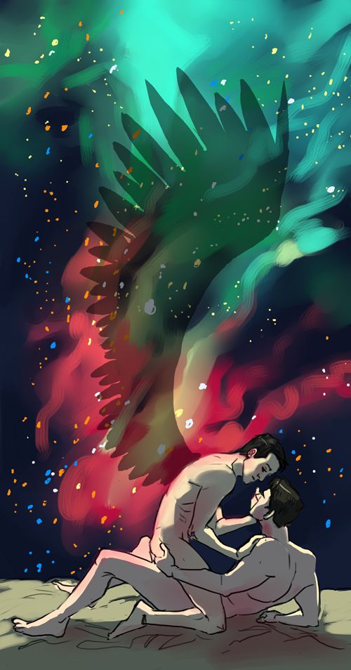 Think smaller, Castiel, drawn by awabubbles