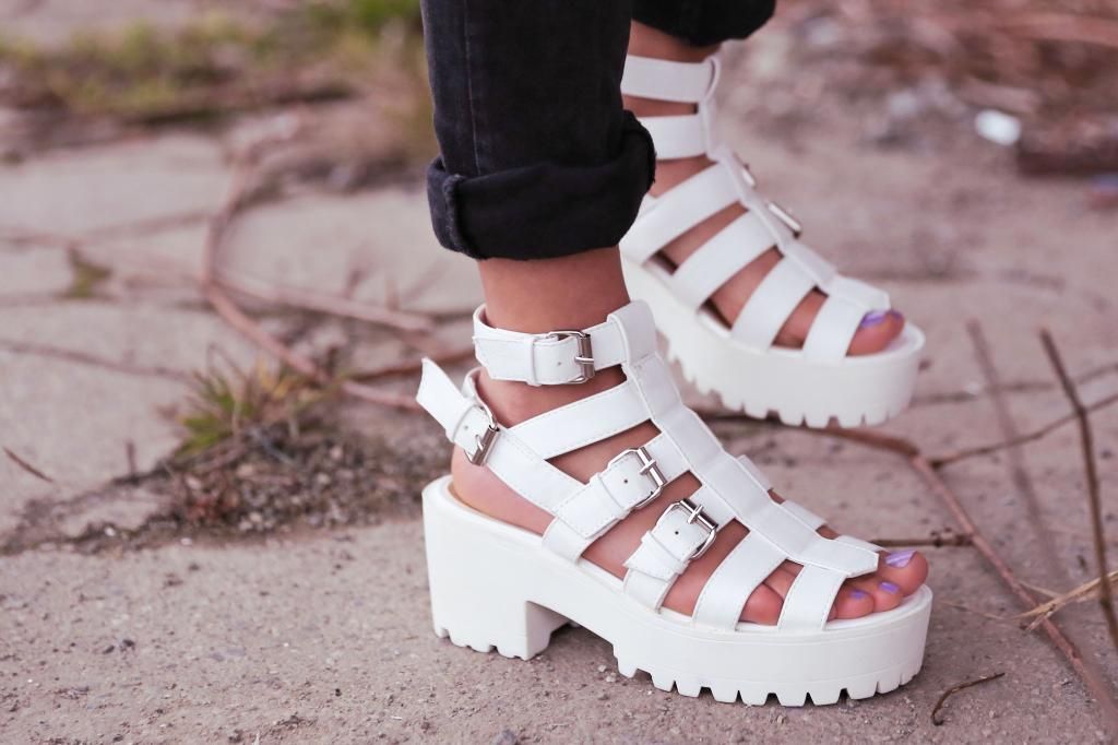 lamoda cow print platform sandals