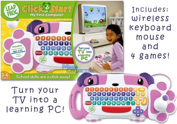 Leapfrog ClickStart My First Computer Pink Learning System Leap Frog