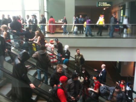 Escalators at the Seattle Convention and Trade Center were packed with anime fans all weekend