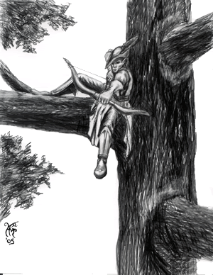 Elven Archer in Tree