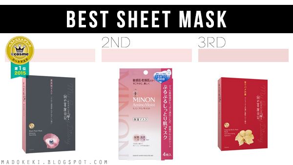 2015 @COSME BEST COSMETICS AWARDS face mask