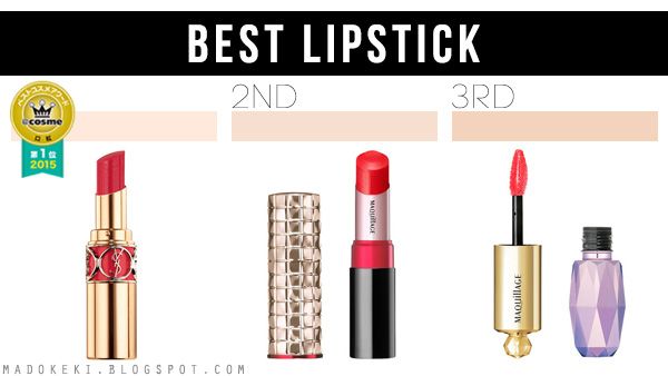 2015 @COSME BEST COSMETICS AWARDS lip stick