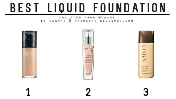 2014 @cosme Ranking  best liquid foundation