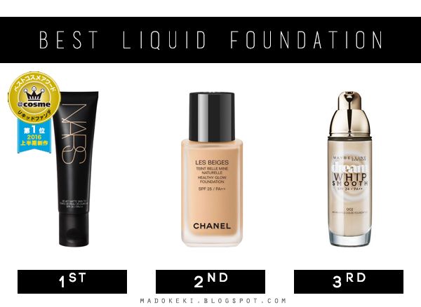 cosme best 2016 liquid foundation