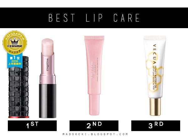 2016 @cosme BEST NEW COSME lip care