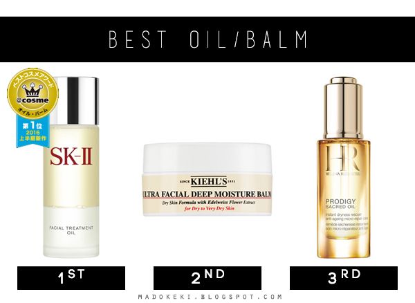 2016 @cosme BEST NEW COSME facial oil