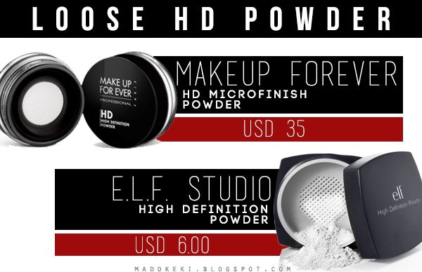 drugstore dupe MUFE hd powder elf high definition powder