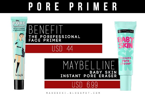 drugstore dupe benefit porefessional maybelline baby skin