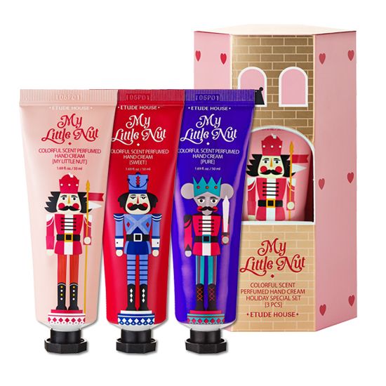 etude house MY LITTLE NUT COLORFUL SCENT PERFUME HAND CREAM SET OF 3