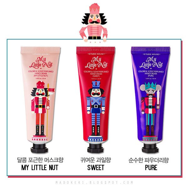 etude house MY LITTLE NUT COLORFUL SCENT PERFUME HAND CREAM SET OF 3