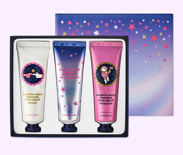 etude house COLOURFUL SCENT PERFUMED HAND CREAM UNIVERSE TRIO