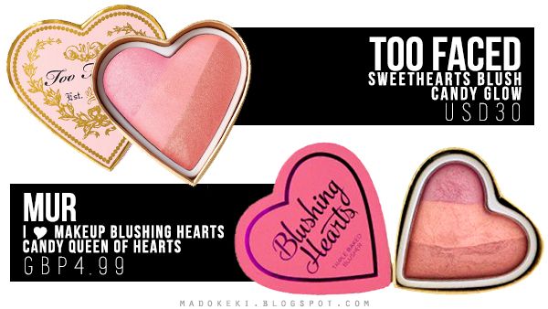 too face sweet hearts blush dupe makeup revolution