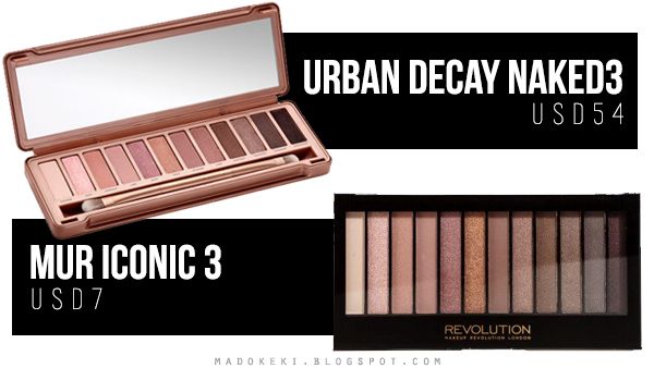 urban decay naked 3 dupe makeup revolution 