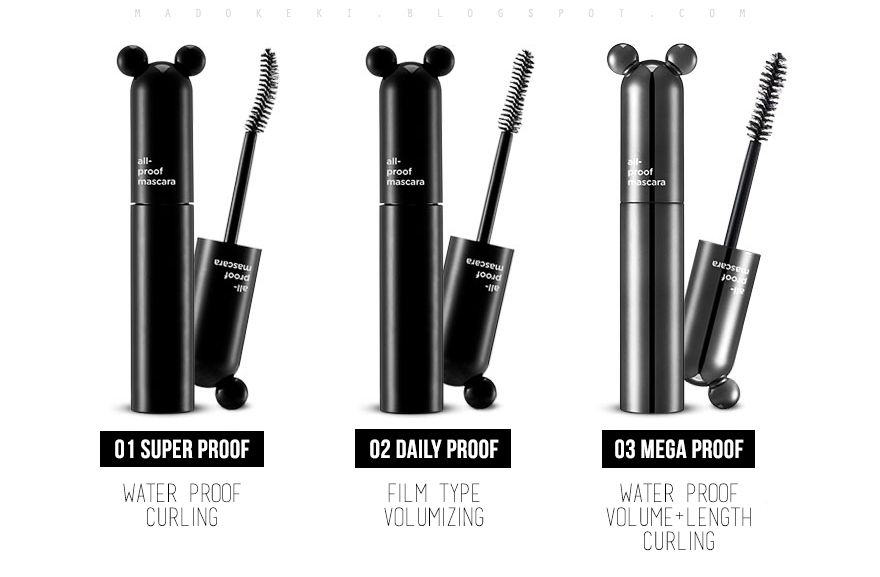 disney the face shop ALL PROOF mascara super daily mega