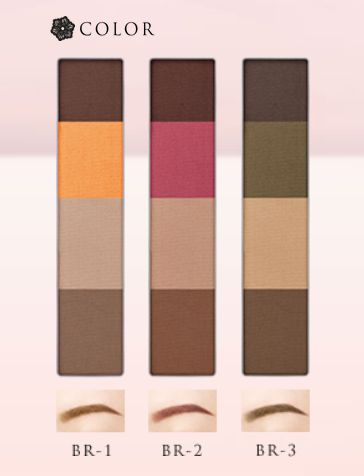 visee coloring colouring eyebrow powder swatch