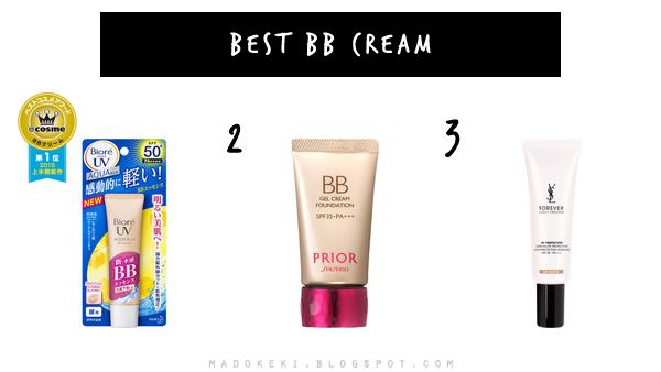 @cosme 2015 best new makeup ranking bb cream