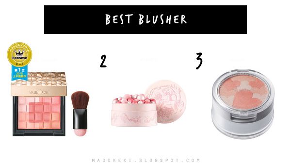 @cosme 2015 best new makeup ranking blusher maquillage