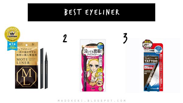 @cosme 2015 best new makeup ranking eyeliner