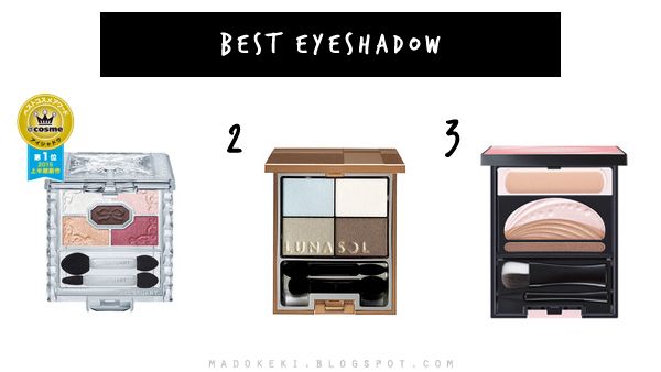 @cosme 2015 best new makeup ranking eyeshadow jill stuart