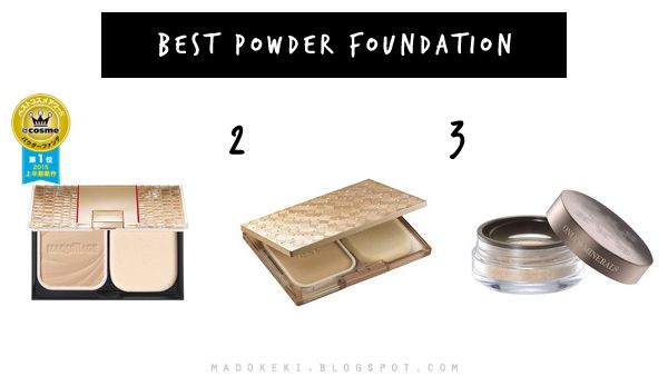 @cosme 2015 best new makeup ranking powder foundation