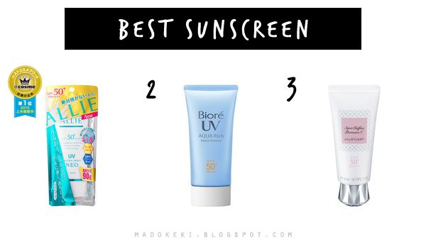 @cosme 2015 best new makeup sunscreen ranking