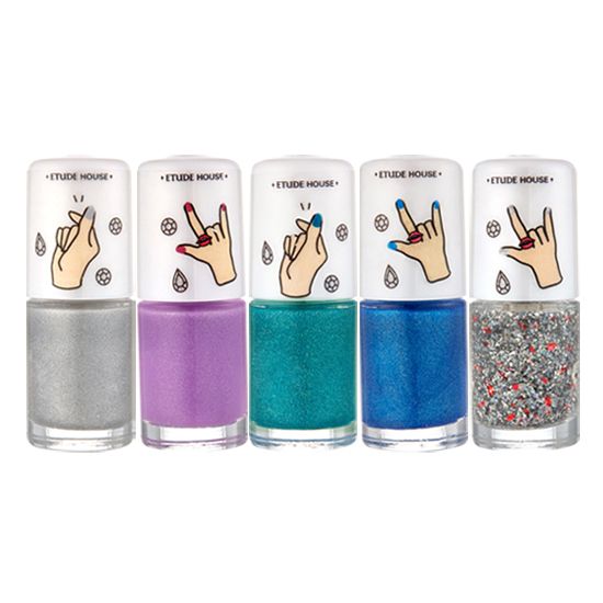 etude house BLING ME PRISM PLAY NAIL polish swatch