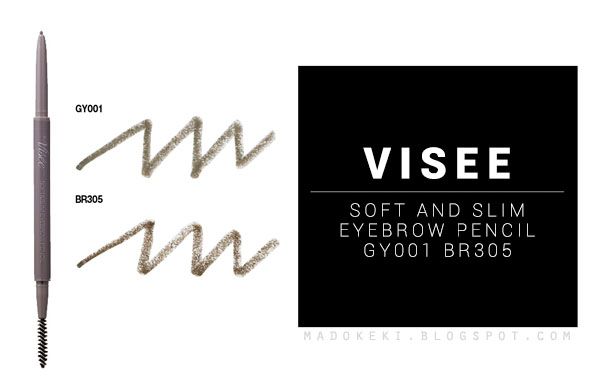 VISEE | SOFT AND SLIM EYEBROW PENCIL (GY001 BR305)| 800 YEN
