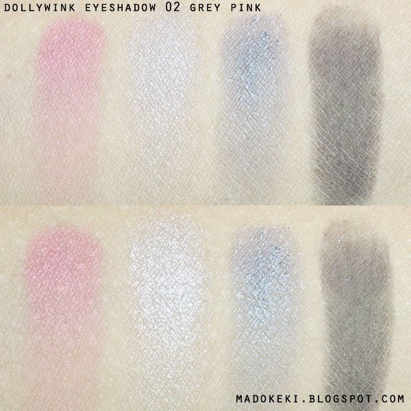 Dollywink Eye Shadow 02 Grey Pink Swatch