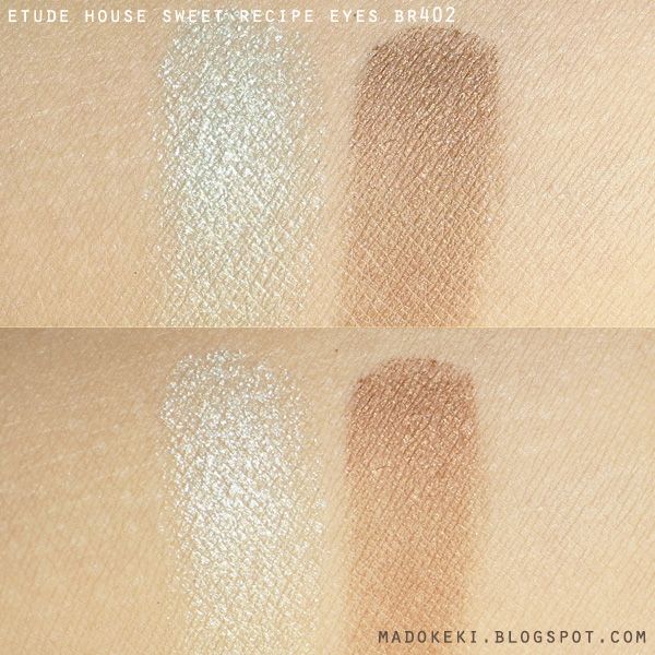 Etude House Sweet Recipe Eyes BR402 Chocochip Sweet Mint Swatch