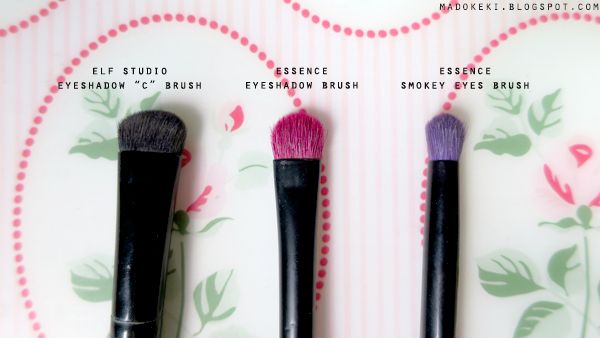 elf eyeshadow c brush essence brush smokey eyes review