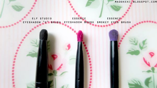 elf eyeshadow c brush essence brush smokey eyes review