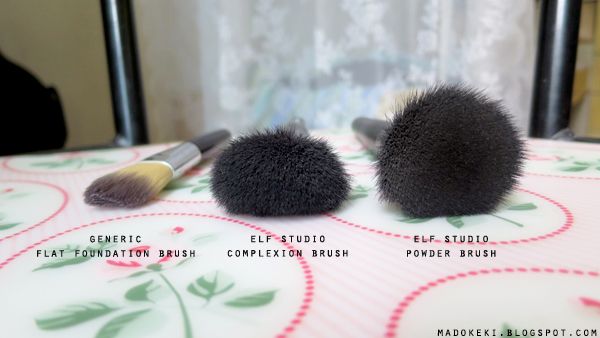 elf studio complexion brush powder brush review