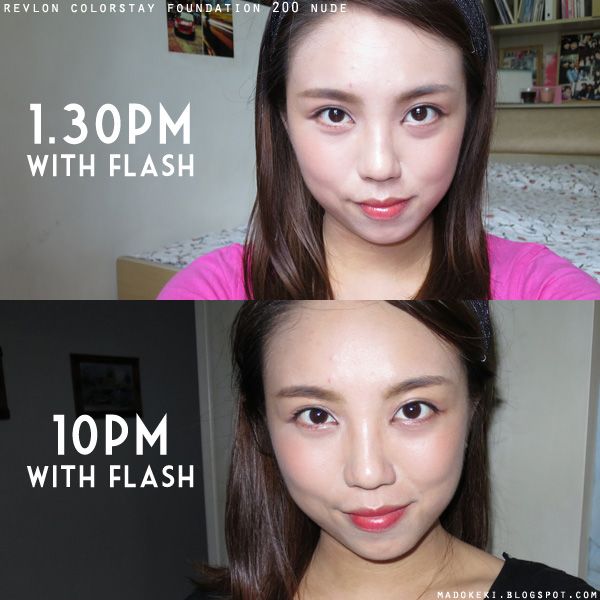 Revlon Colorstay Foundation Before and After