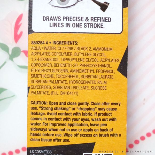 maybelline hypersharp liner ingredient list