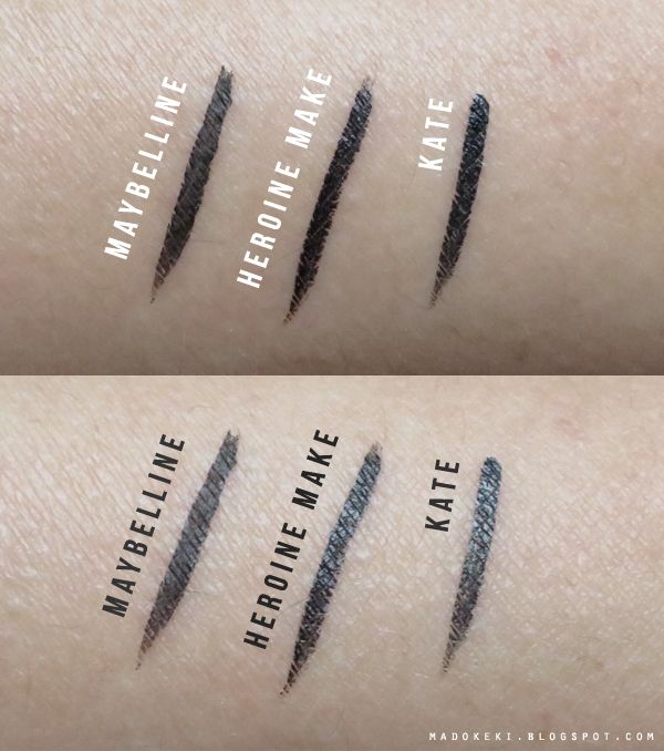 MAYBELLINE HyperSharp Liner heroine make smooth liquid liner kate spider liner (Swatch and Review)