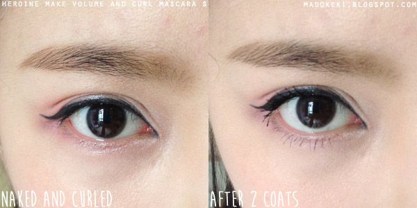 Heroine Make Volume & Curl Mascara S Before and After