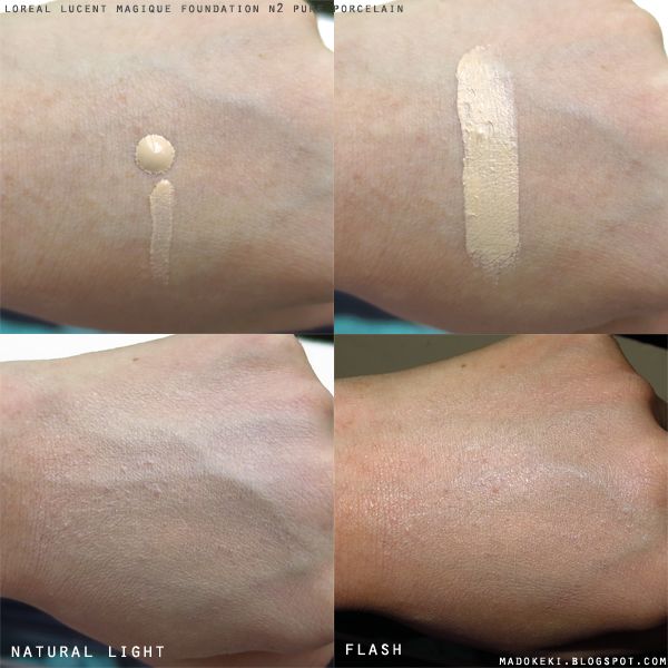 L'Oreal Lucent Magique Foundation Swatch N2