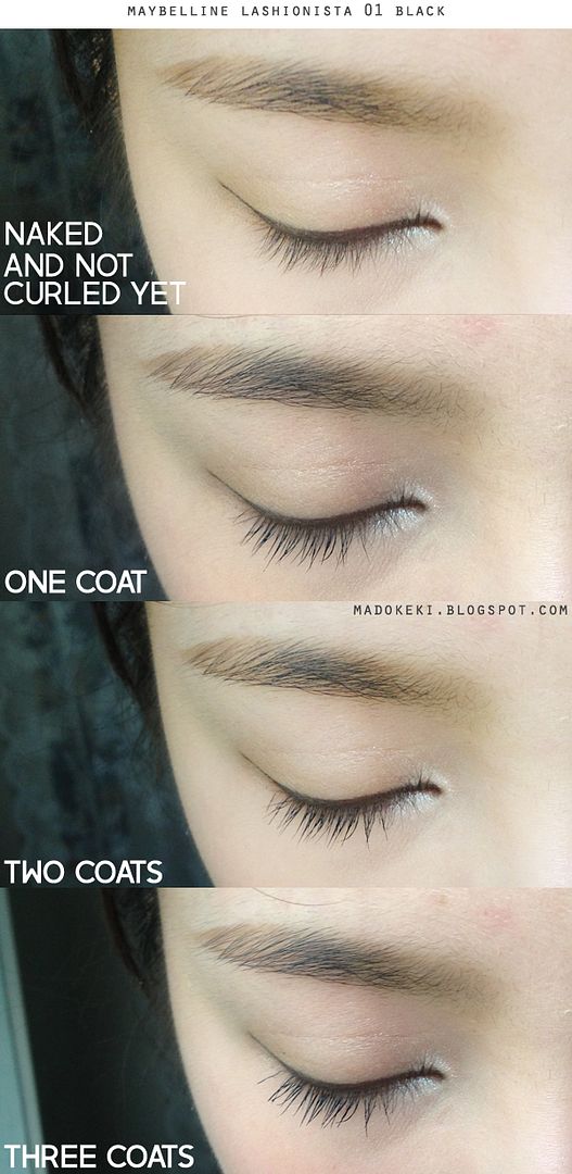 Maybelline Lashionista Mascara Before and After