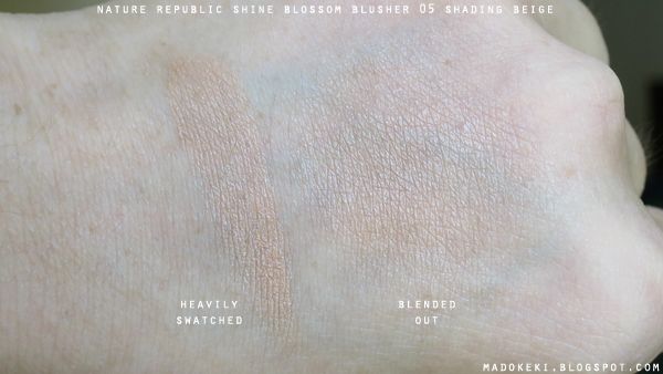 Nature Republic Shine Blossom Blusher 05 Shading Beige (Swatch and Review)