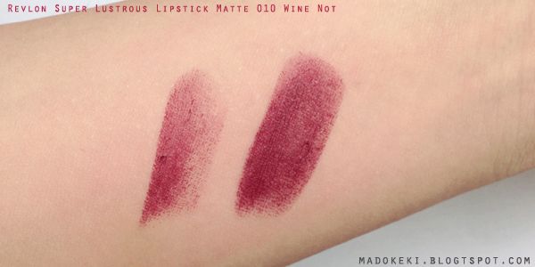 Revlon Super Lustrous Lipstick Matte 010 Wine Not Swatch