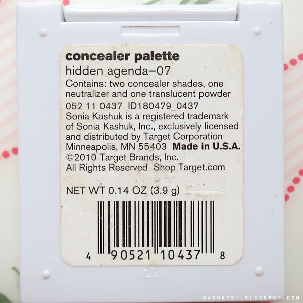 Sonia Kashuk Hidden Agenda Concealer Palette 07