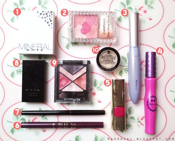 madokeki makeup cosme cosmetics dolly wink kate canmake maybelline loreal daiso