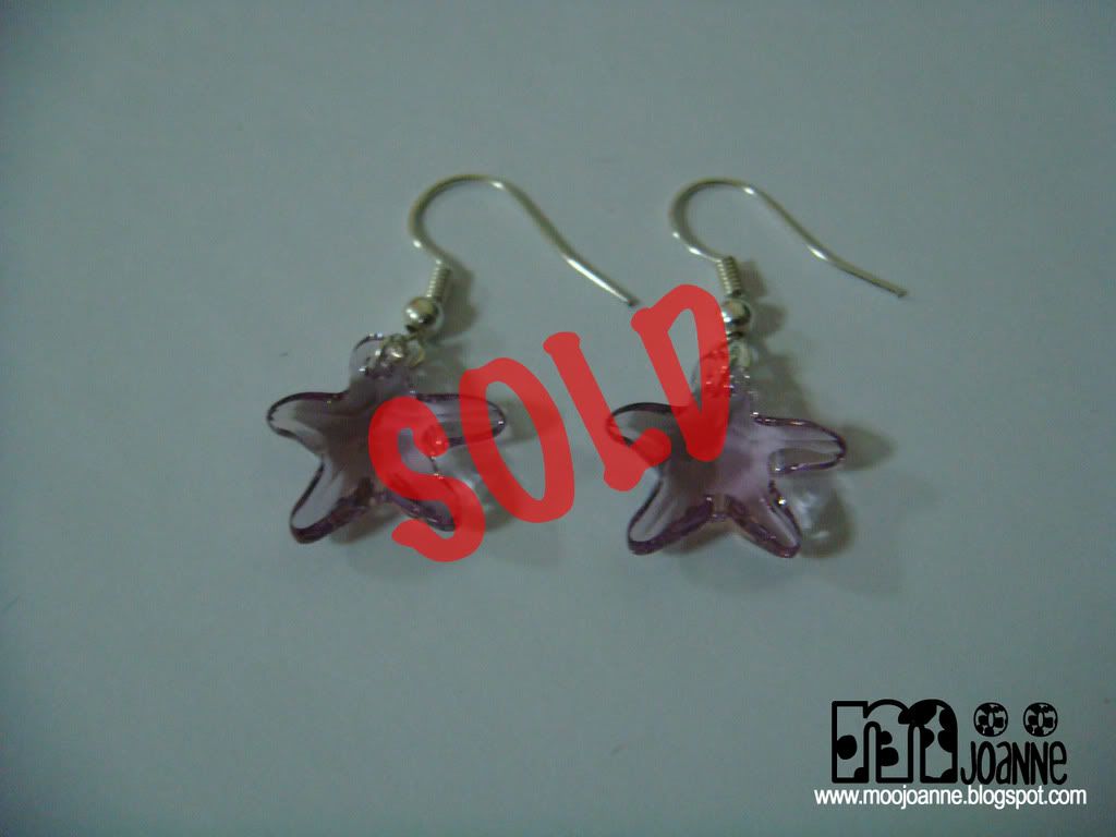 ER005p - Swarovski Purple Star Shimmer